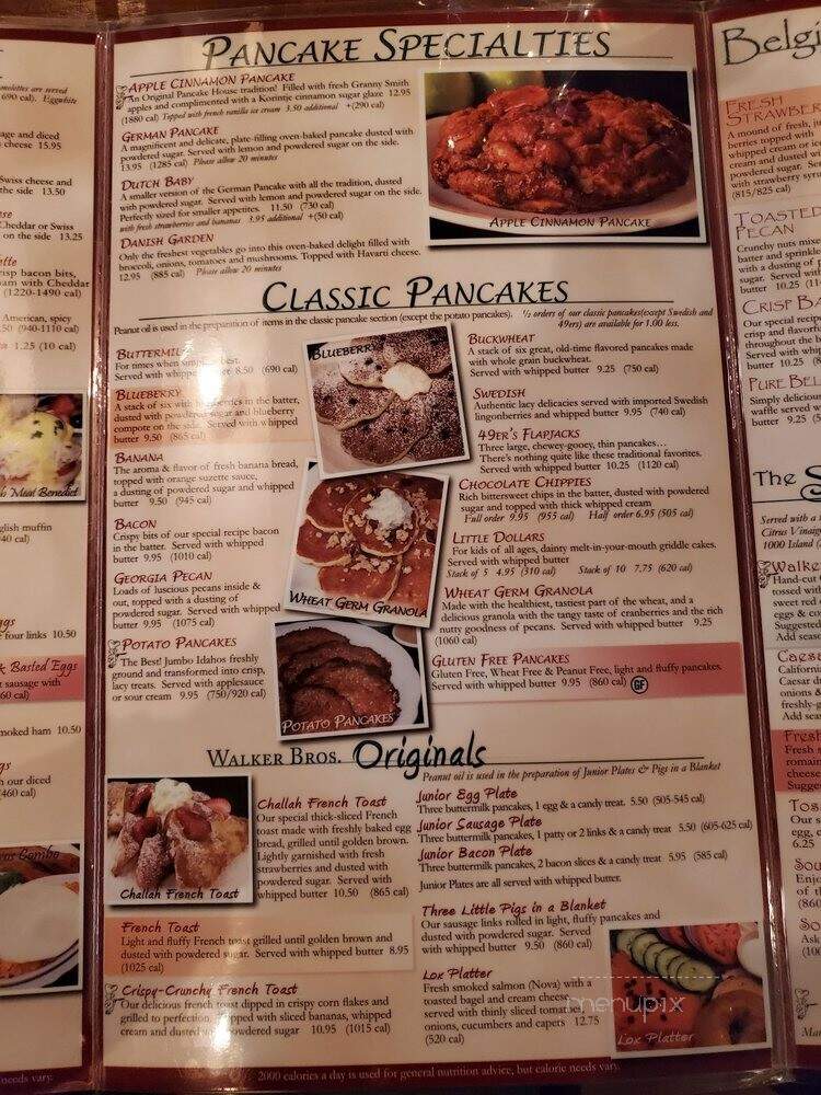 Walker Bros Original Pancake House - Schaumburg, IL menu_pic