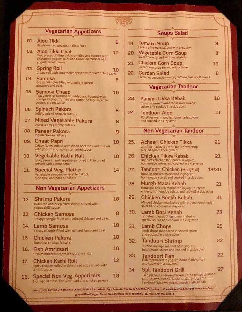 Walla Walla Indian Cuisine - Walla Walla, WA menu_pic