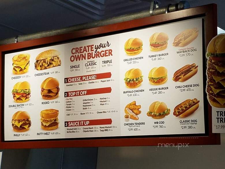 Wayback Burgers - Huntsville, AL menu_pic