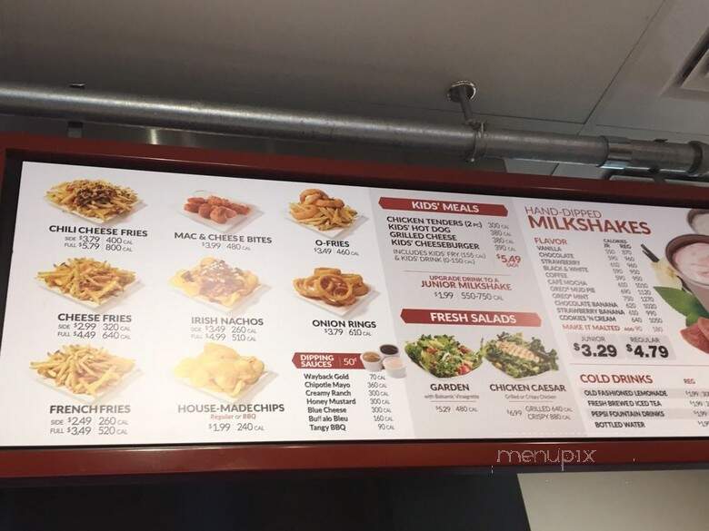 Wayback Burgers - Raleigh, NC menu_pic