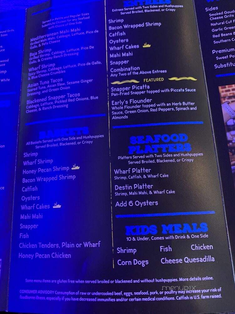 Wharf Casual Seafood - Tallahassee, FL menu_pic
