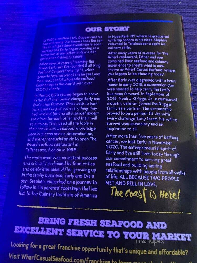 Wharf Casual Seafood - Tallahassee, FL menu_pic