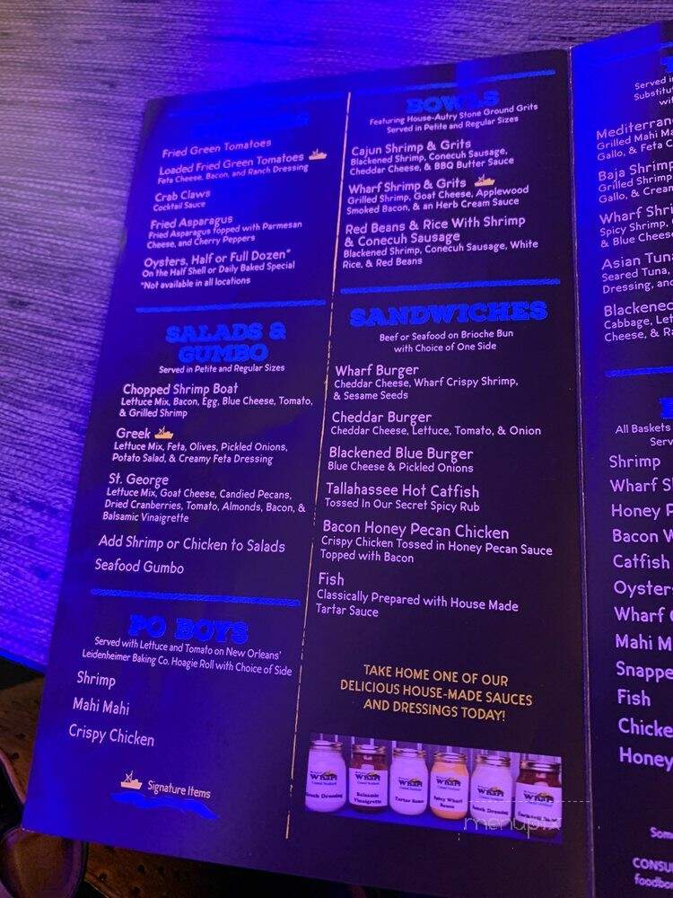 Wharf Casual Seafood - Tallahassee, FL menu_pic