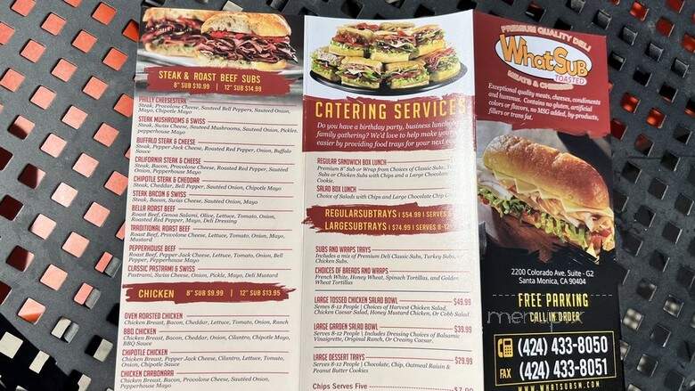 WhatSUB - Santa Monica, CA menu_pic