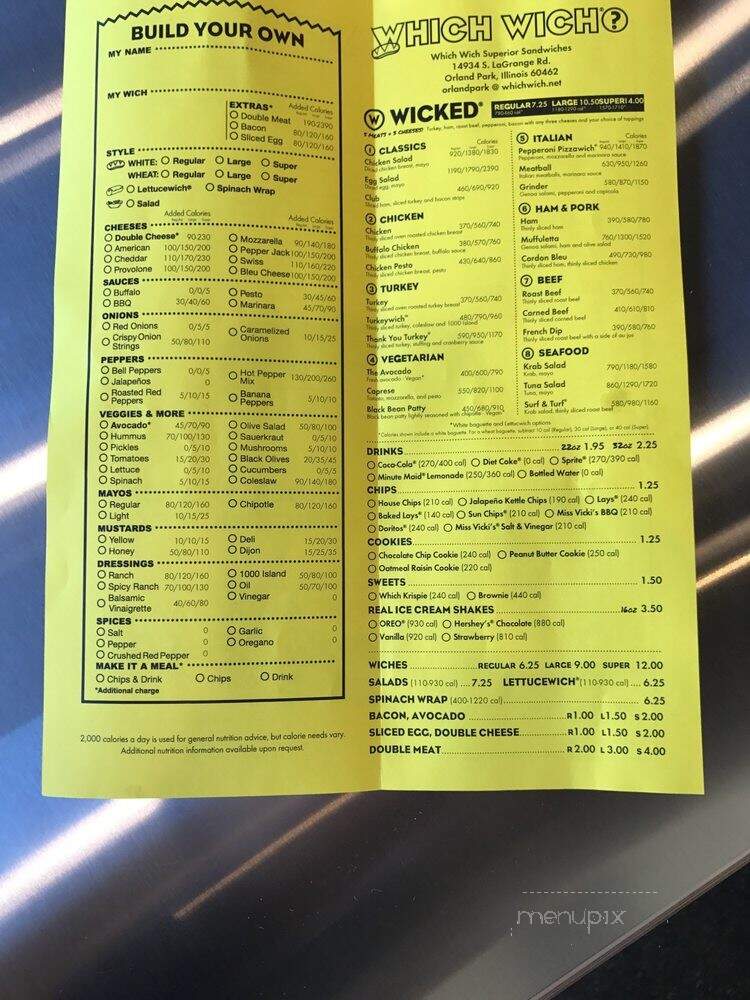 Which Wich Superior Sandwiches - Orland Park, IL menu_pic