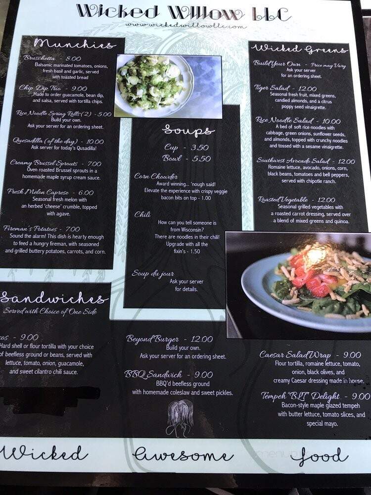 Wicked Willow - Stevens Point, WI menu_pic