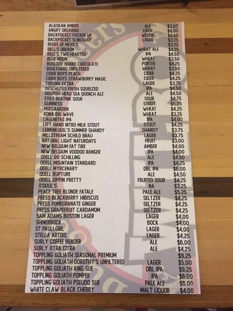 Wilbo Burgers, Brats & Beer - Cedar Falls, IA menu_pic