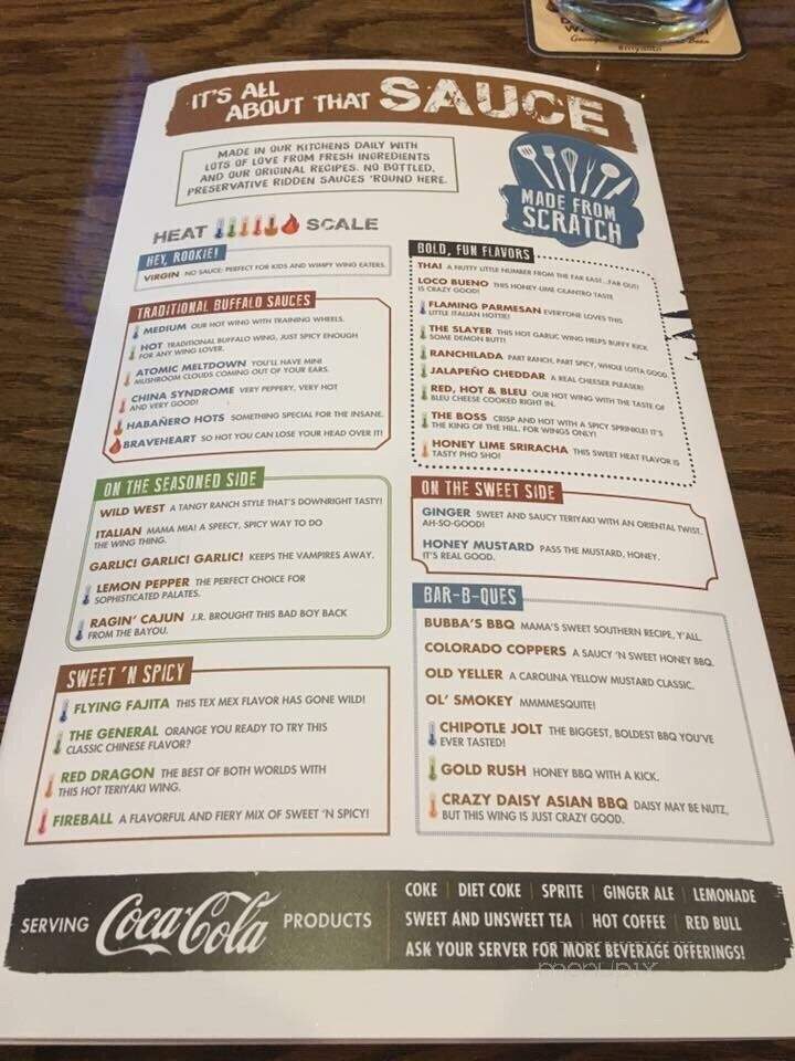 Wild Wing Cafe - McDonough, GA menu_pic