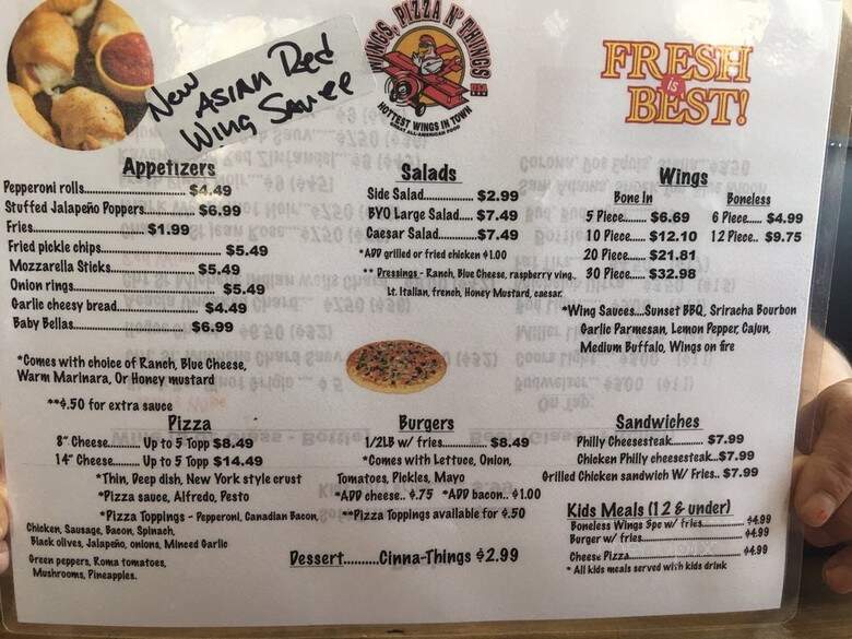 Wings Pizza N Things - Campbellsville, KY menu_pic