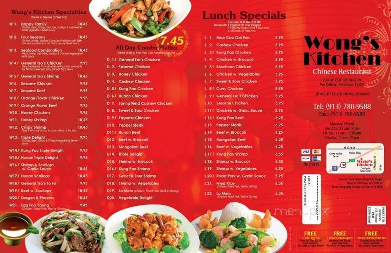 Wong's Kitchen - Olathe, KS menu_pic