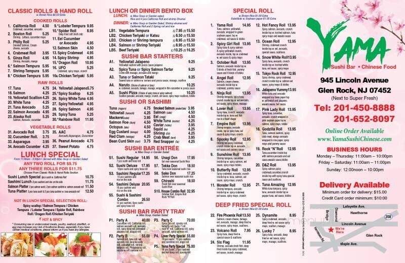 Yama Asian Cuisine - Glen Rock, NJ
