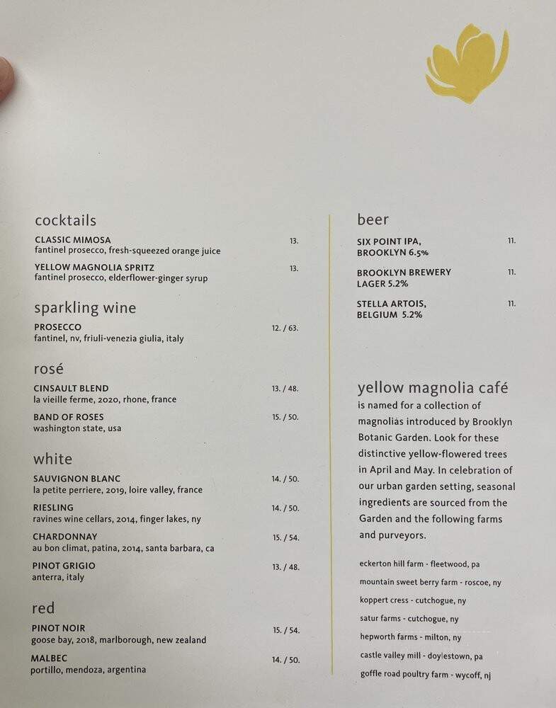 Yellow Magnolia Cafe - Brooklyn, NY menu_pic