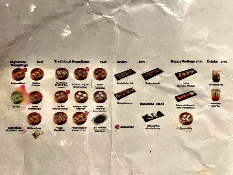 Yip - Miami, FL menu_pic