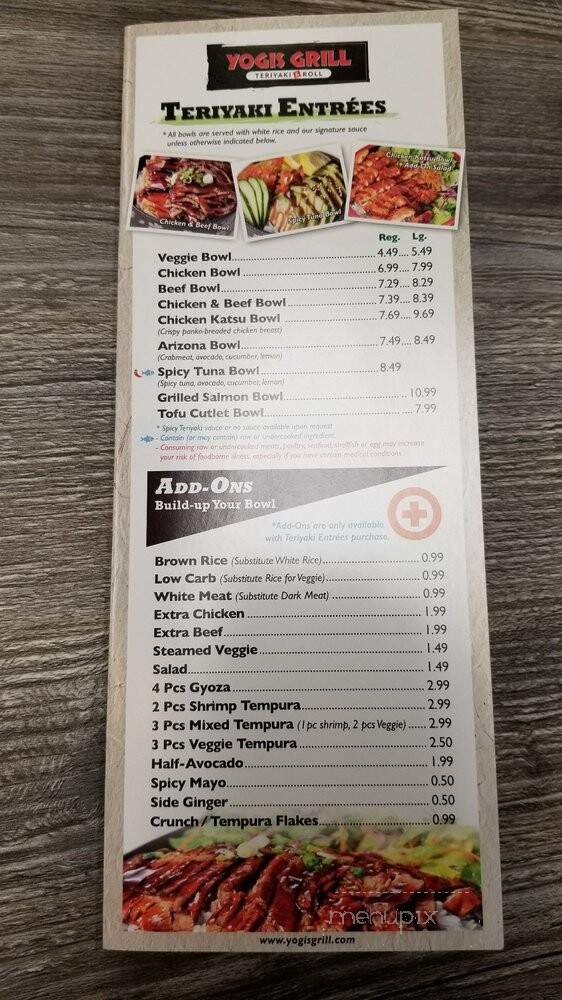 Yogis Grill Teriyaki & Roll - Yuma, AZ menu_pic