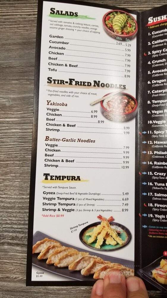 Yogis Grill Teriyaki & Roll - Yuma, AZ menu_pic