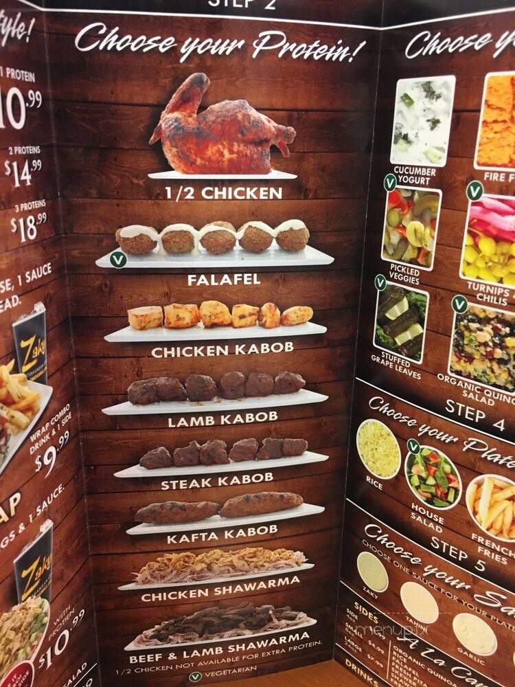 Zaky Mediterranean Grill - Fontana, CA menu_pic