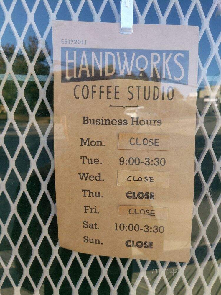 Handworks Coffee Studio - Burnaby, BC menu_pic