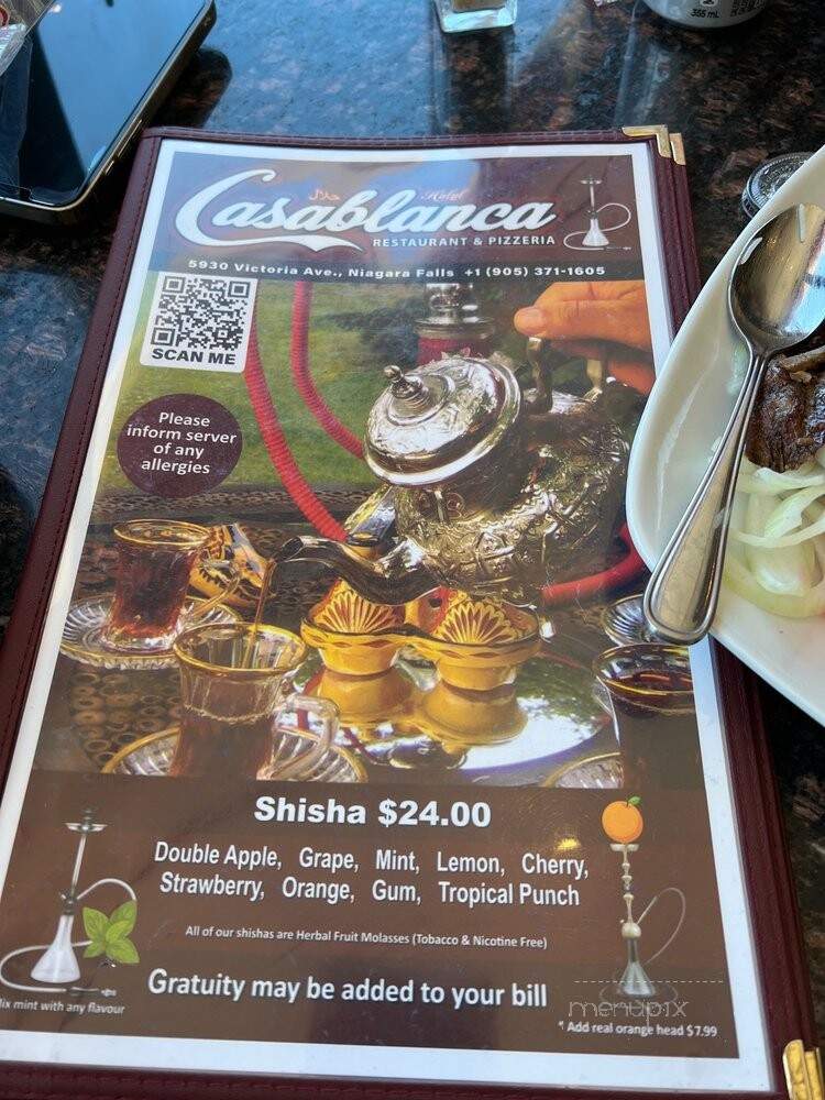 Casablanca Restaurant - Niagara Falls, ON menu_pic