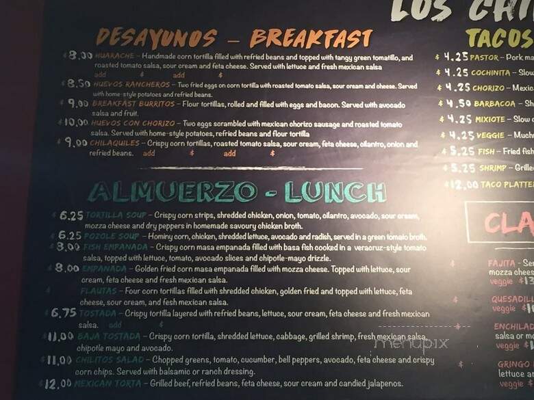 Los Chilitos - Calgary, AB menu_pic