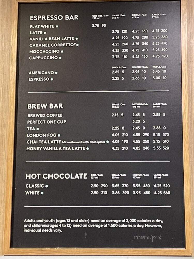 Second Cup - Toronto, ON menu_pic