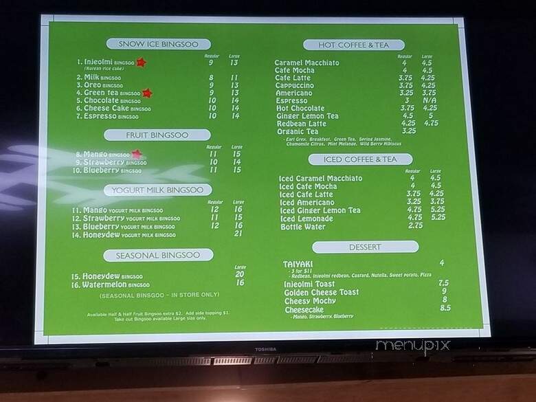 Snowy Village - Edmonton, AB menu_pic
