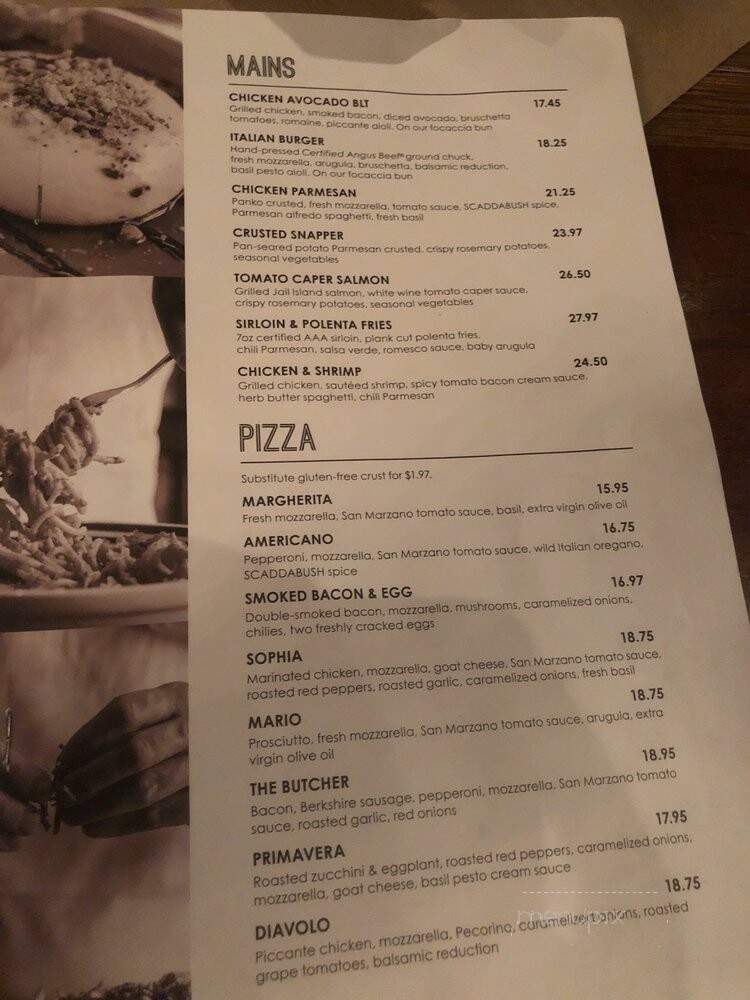 Scaddabush Italian Kitchen & Bar - Missisauga, ON menu_pic