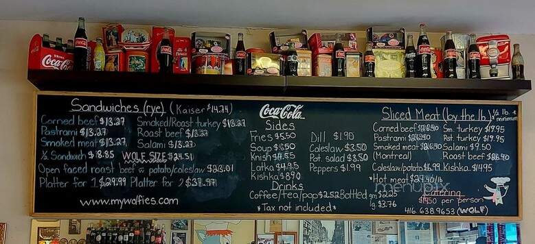 Wolfie's - North York, ON menu_pic
