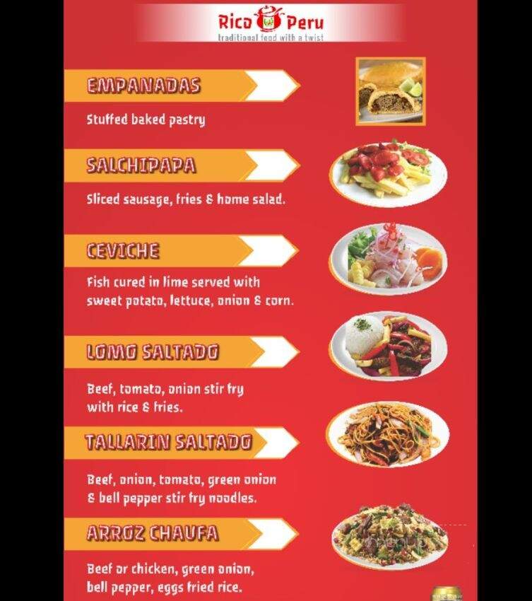 Rico Peru Food Truck - Ottawa, ON menu_pic