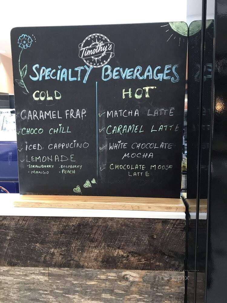 Timothy's World Coffee - Toronto, ON menu_pic