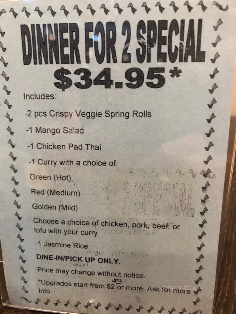 Red Ginger Modern Thai & Viet cuisine - Kitchener, ON menu_pic