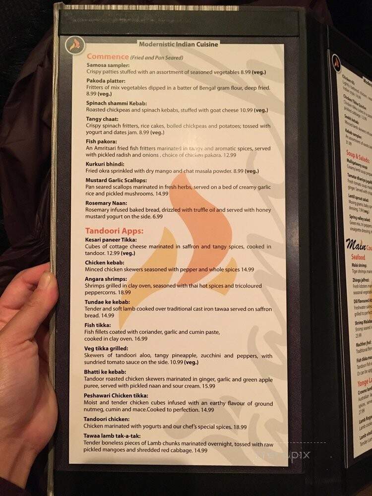 Aanch Modernist Indian Cuisine - Toronto, ON menu_pic