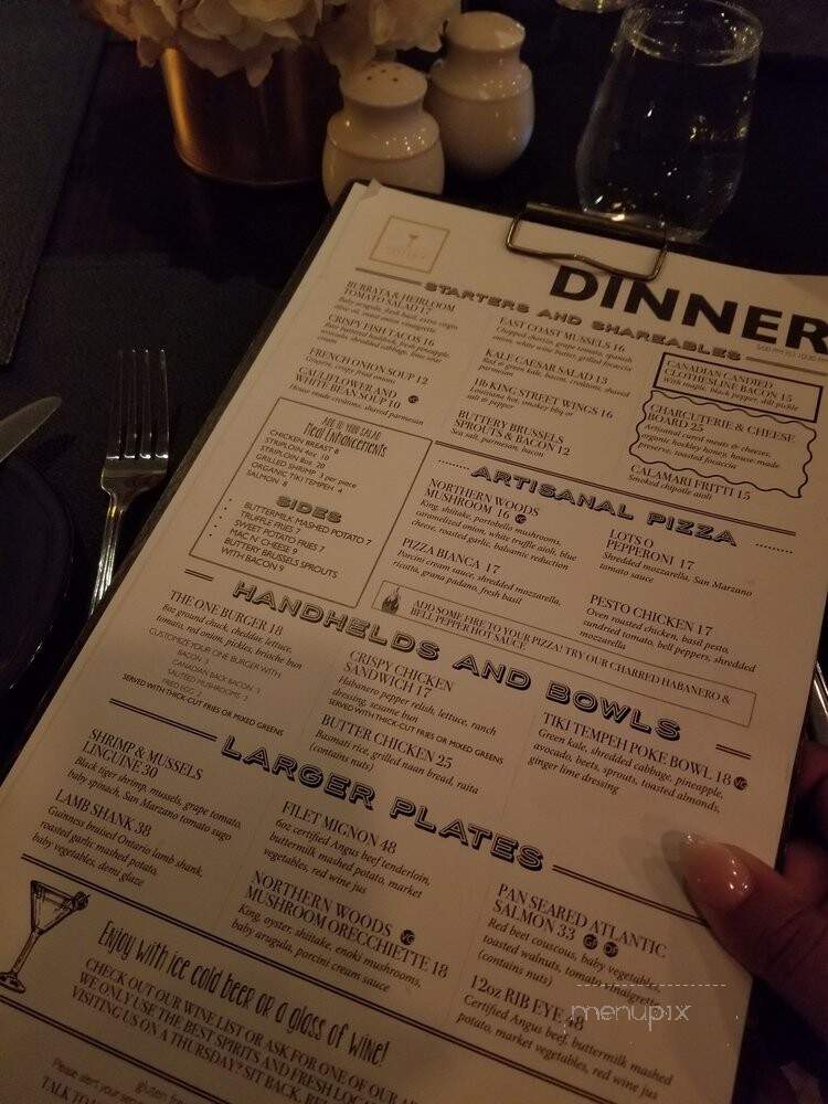 Teller's Bar and Lounge - Toronto, ON menu_pic