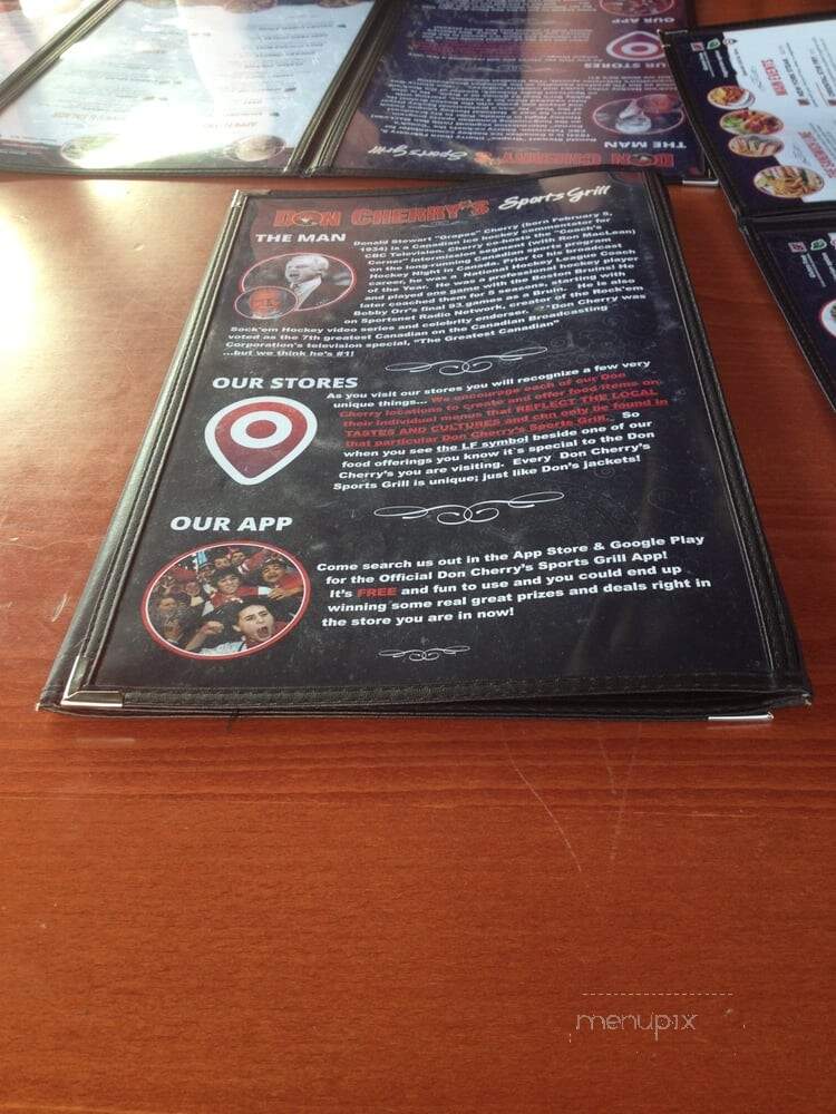 Don Cherry's Sports Grill - Port Colborne, ON menu_pic