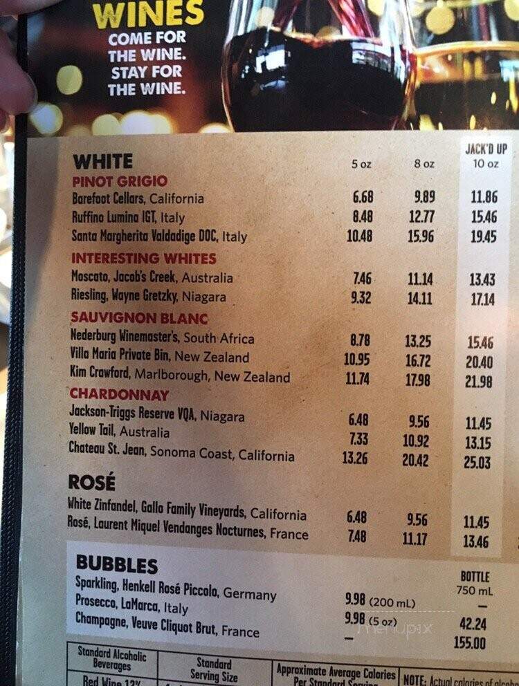 Jack Astor's - Ottawa, ON menu_pic