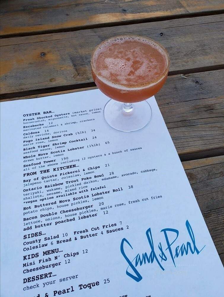 Sand And Pearl - Picton, ON menu_pic