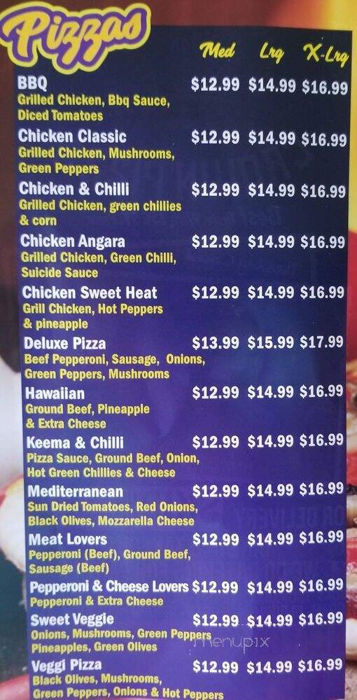 Crown Pizza - Scarborough, ON menu_pic