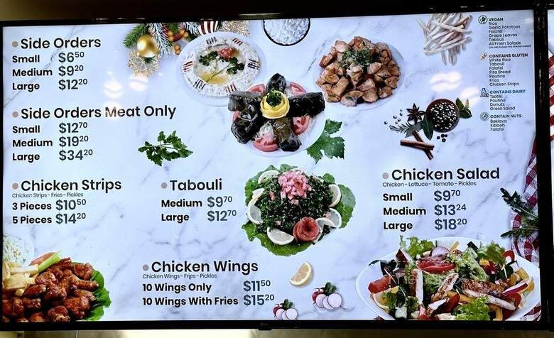 Shawarma Palace - Ottawa, ON menu_pic