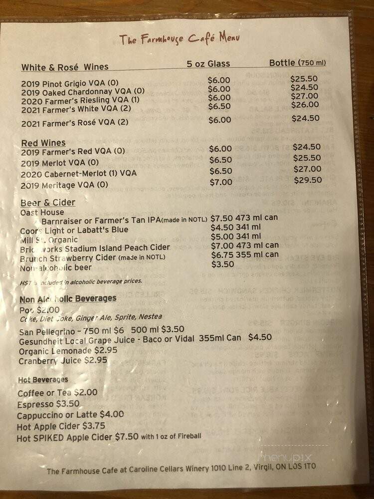 The Farmhouse Cafe - Niagara-on-the-lake, ON