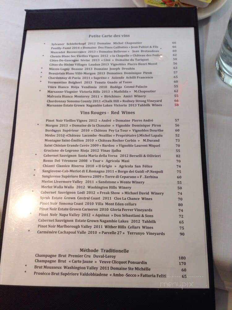 Sinclair - Montreal, QC menu_pic