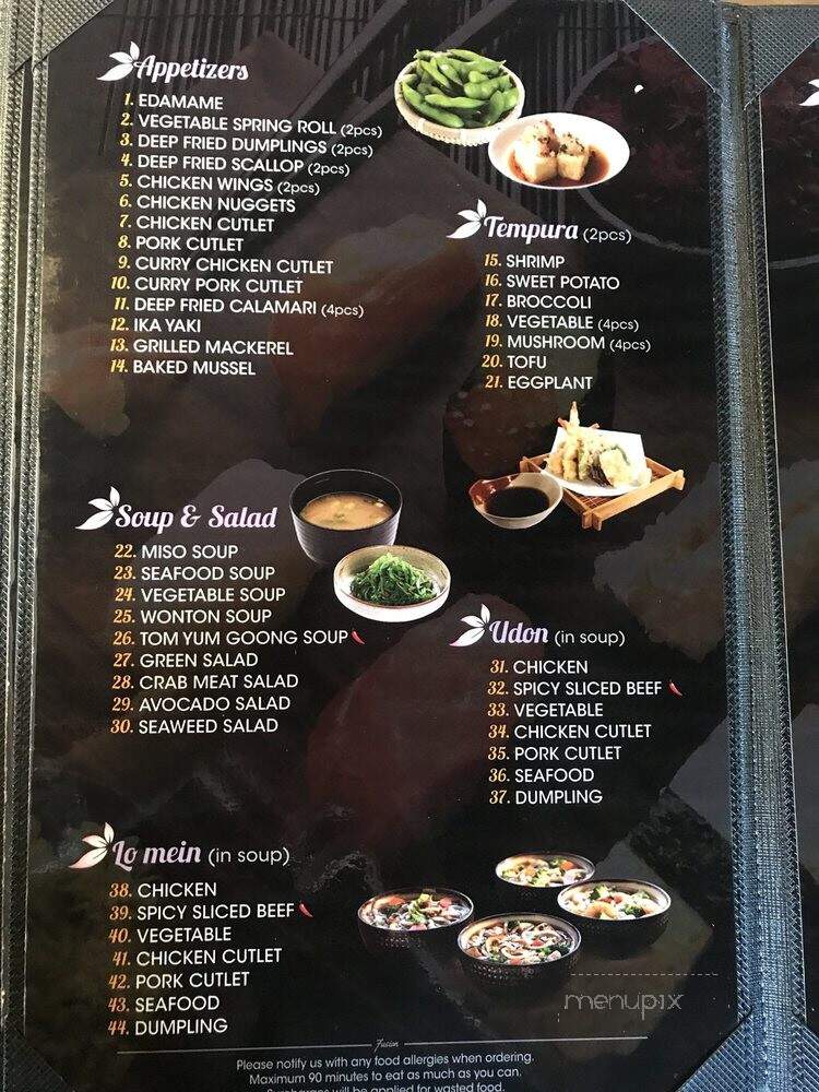 Fusion Sushi - Calgary, AB menu_pic