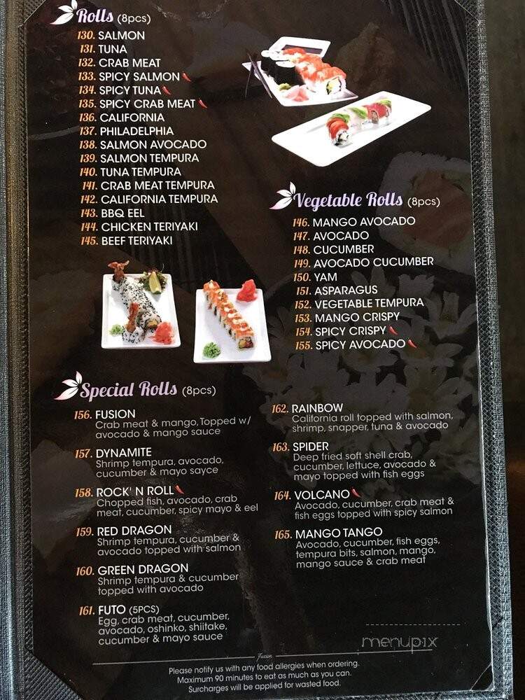 Fusion Sushi - Calgary, AB menu_pic