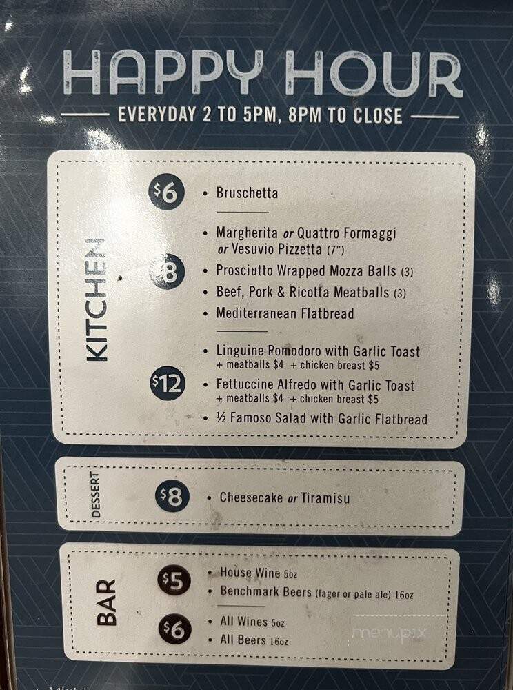Famoso Neapolitan Pizzeria - Surrey, BC menu_pic
