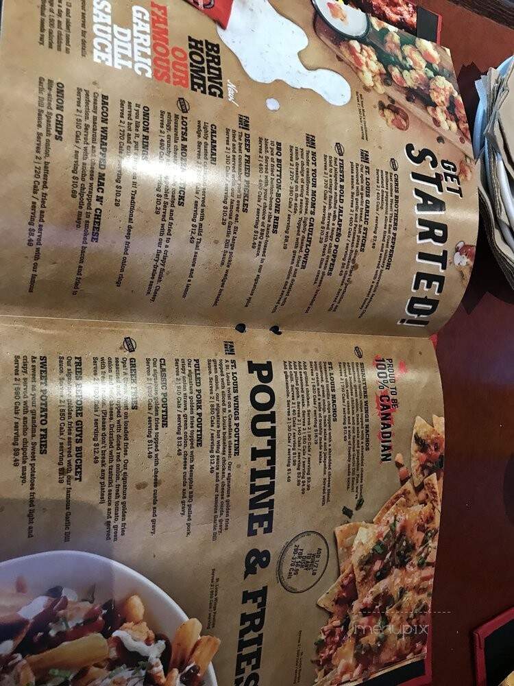 St. Louis Bar & Grill - Richmond Hill, ON menu_pic
