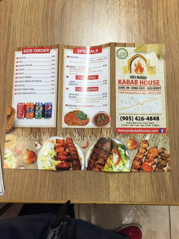 Helmand Kabab House - Ajax, ON menu_pic