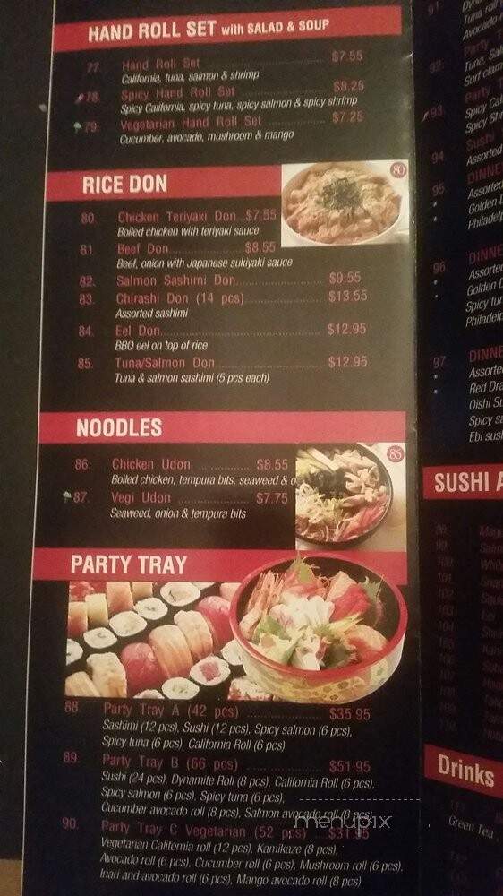 Oishi Sushi - Markham, ON menu_pic