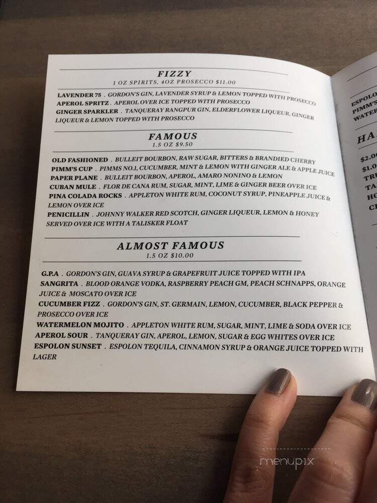 The Common - Edmonton, AB menu_pic