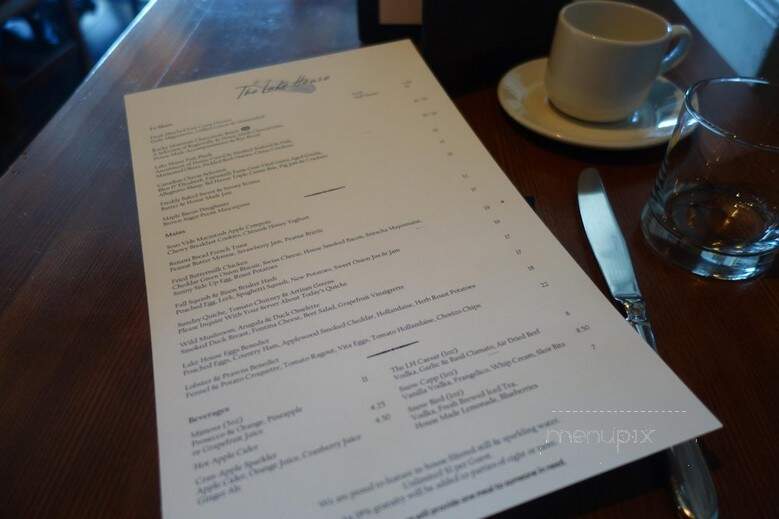 The Lake House - Calgary, AB menu_pic