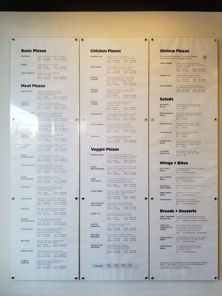 Panago Pizza - Toronto, ON menu_pic