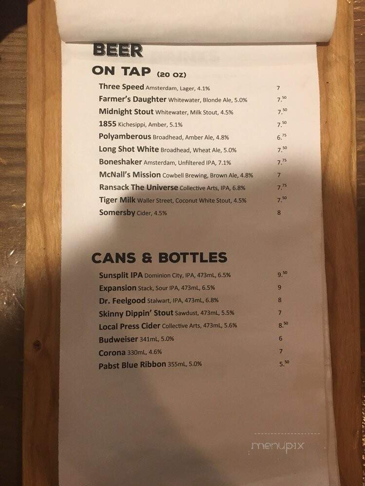 Level One - Ottawa, ON menu_pic