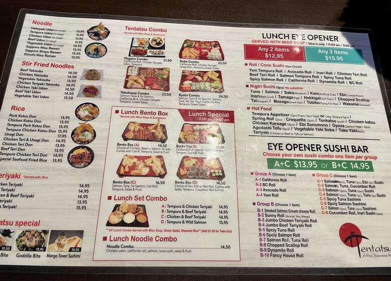 Tentatsu - Vancouver, BC menu_pic